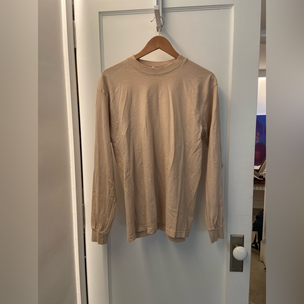 Beige T-Shirt by los angeles apparel - long sleeve